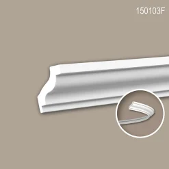 Profhome Corniche 150103F Moulure décorative flexible- Moulure Et Rosace De Plafond