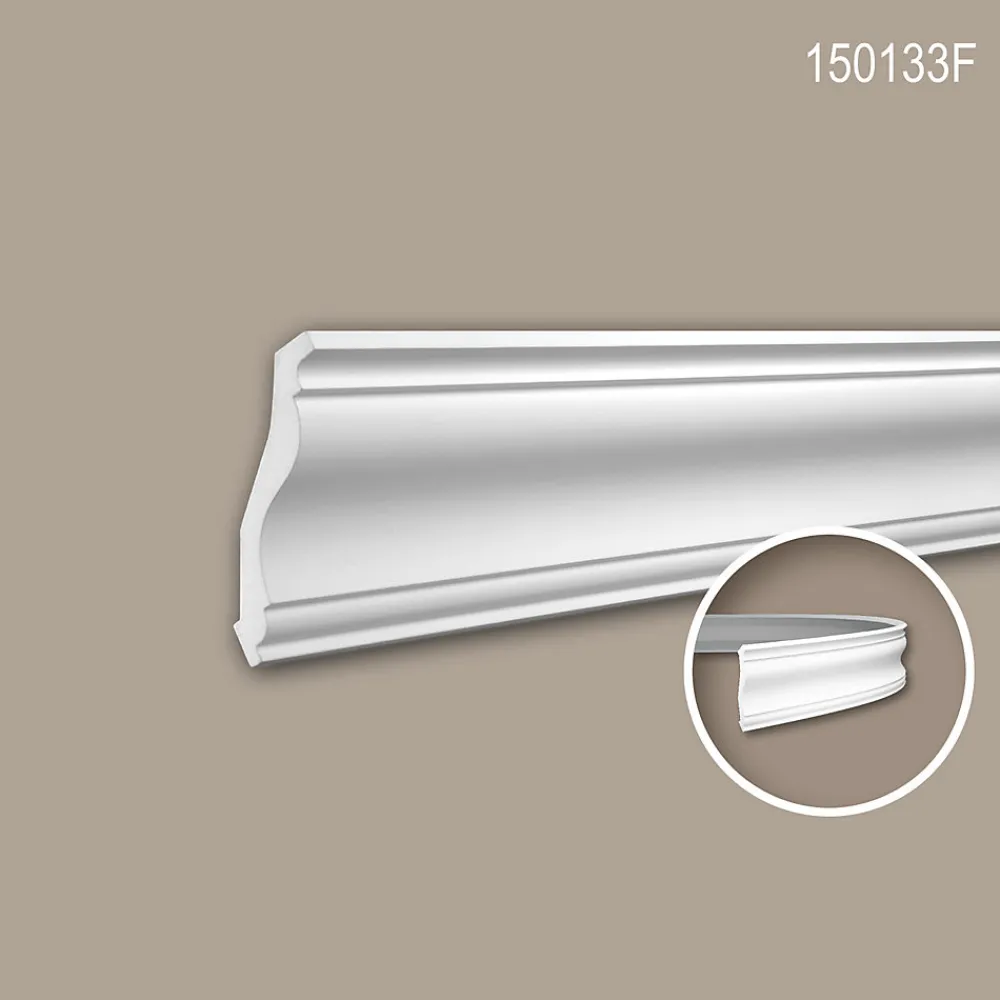 Profhome Moulure Et Rosace De Plafond<Corniche 150133F Moulure décorative flexible