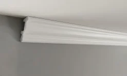 Ikhemalarka Corniches 100 cm moulures decoratives mur et plafond legeres dures peintables profils deco pour renovation et finition JC194-W- Moulure Et Rosace De Plafond