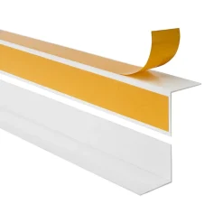 Quest Corniere d'angle interieur PVC 20x10mm Autocollante, 200 cm, blanc- Plinthe Pour Sol En Vinyle Et Pvc