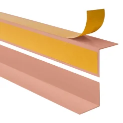 Quest Corniere d'angle interieur PVC 20x20mm Autocollante, 200 cm, marron clair- Plinthe Pour Sol En Vinyle Et Pvc