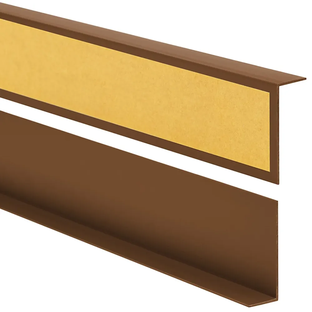 Quest Corniere d'angle interieur PVC 50x20mm Autocollante, 100 cm, marron- Plinthe Pour Sol En Vinyle Et Pvc