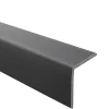 Quest Corniere PVC 27x27mm - Profil d angle souple de protection, 130 cm, gris foncé- Plinthe Pour Sol En Vinyle Et Pvc