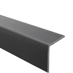 Quest Corniere PVC 27x27mm - Profil d angle souple de protection, 130 cm, gris foncé- Plinthe Pour Sol En Vinyle Et Pvc