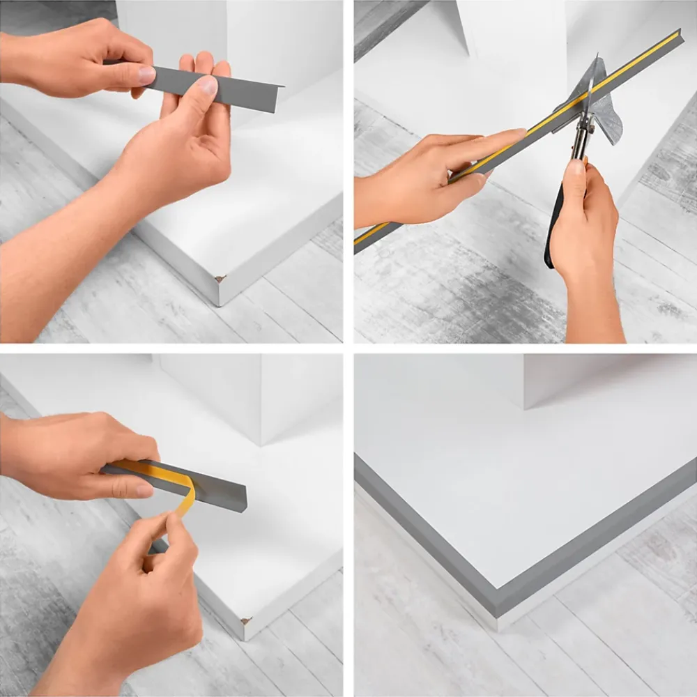 Quest Plinthe Pour Sol En Vinyle Et Pvc<Corniere PVC 40x40mm - Profil d angle souple de protection, 150 cm, blanc