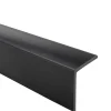 Quest Corniere PVC 50x50mm - Profil d angle souple de protection, 110 cm, noir- Plinthe Pour Sol En Vinyle Et Pvc