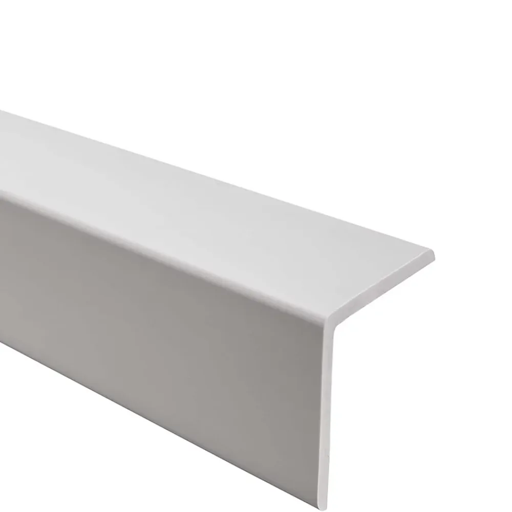 Quest Corniere PVC 40x40mm - Profil d angle souple de protection, 110 cm, gris clair- Plinthe Pour Sol En Vinyle Et Pvc