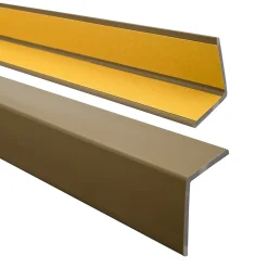 Quest Plinthe Pour Sol En Vinyle Et Pvc<Corniere PVC 40x40mm , Profile d angle autocollant, Protection murale, 200 cm, laiton