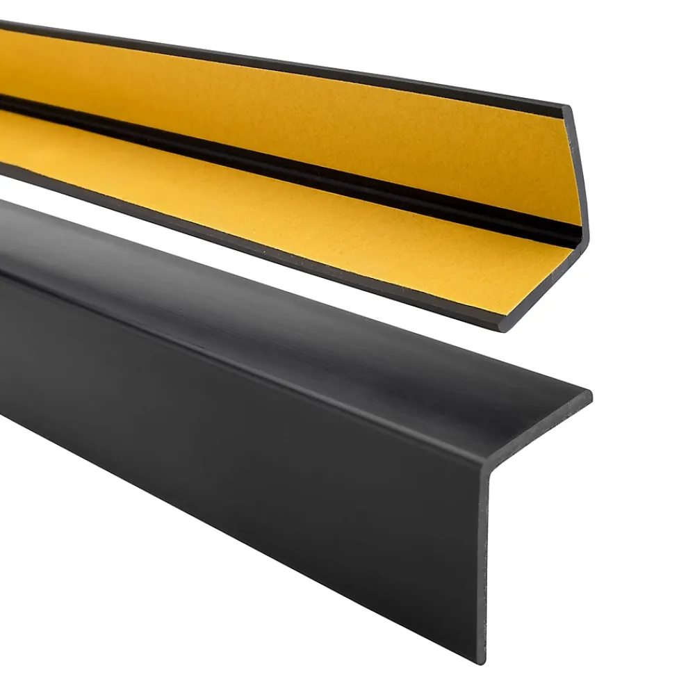 Quest Corniere PVC 35x35mm , Profile d angle autocollant, Protection murale, 80 cm, noir- Plinthe Pour Sol En Vinyle Et Pvc