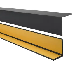 Quest Cornière PVC 35x35mm , Autocollante, Protection coins et arêtes, 200 cm, noir- Plinthe Pour Sol En Vinyle Et Pvc