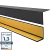 Quest Cornière PVC 50x50mm , Autocollante, Protection coins et arêtes, 150 cm, noir- Plinthe Pour Sol En Vinyle Et Pvc
