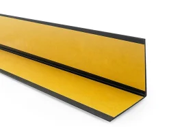 Quest Cornière PVC 50x50mm , Autocollante, Protection coins et arêtes, 150 cm, noir- Plinthe Pour Sol En Vinyle Et Pvc