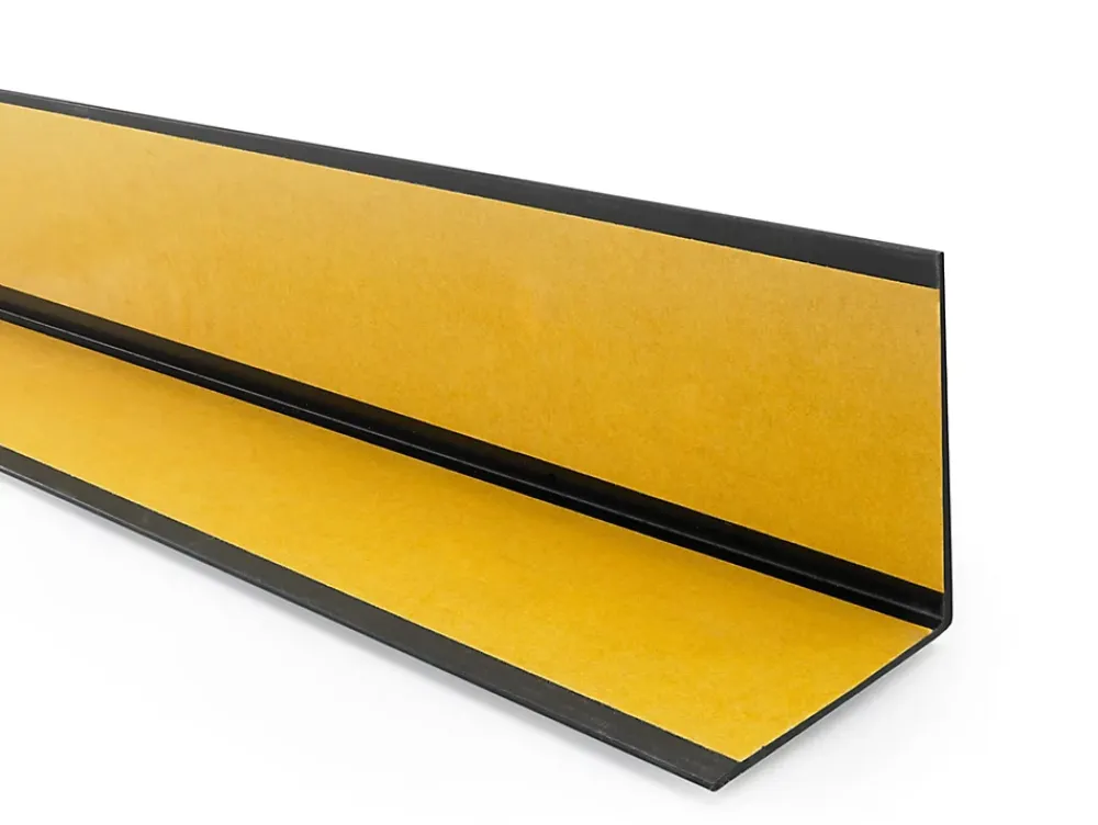 Quest Cornière PVC 50x50mm , Autocollante, Protection coins et arêtes, 150 cm, noir- Plinthe Pour Sol En Vinyle Et Pvc