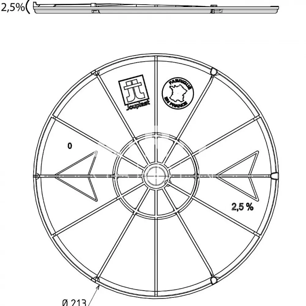 Jouplast Outils Parquet Et Sol Stratifié<Correcteur de pente 2,5% pour plot dalle - A l'unite