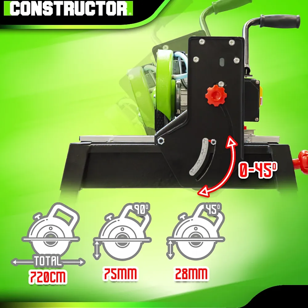 Constructor Coupe carrelages radial 800 W - 200mm - Longueur de coupe max 720mm -- Outils Du Carreleur