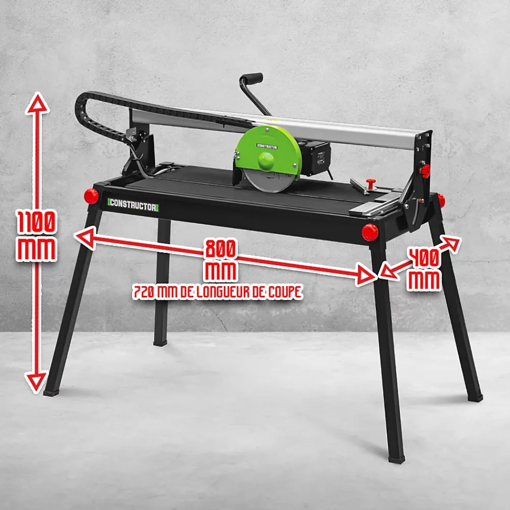 Constructor Coupe carrelages radial 800 W - 200mm - Longueur de coupe max 720mm -- Outils Du Carreleur