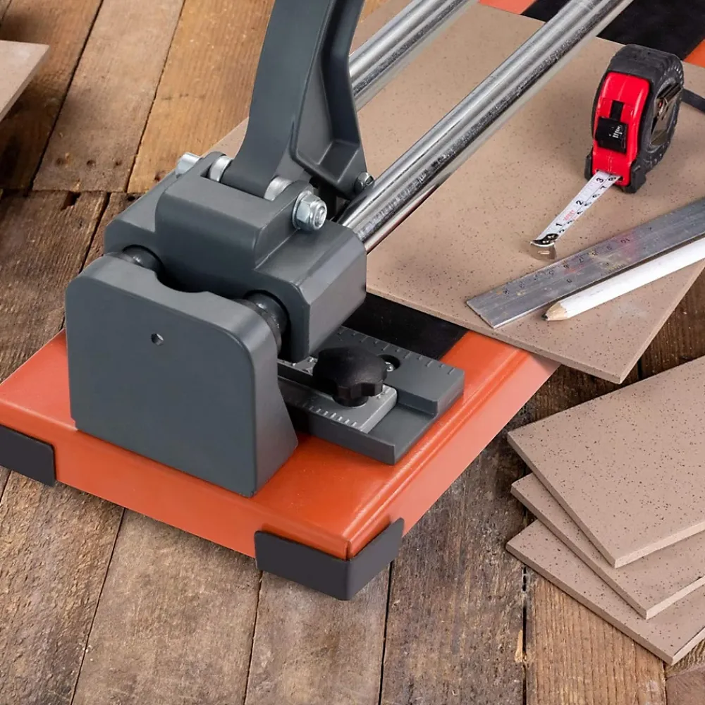 Giantex Outils Du Carreleur<Coupe-Carreaux Manuel avec Cadran en Alliage Amovible et Pieds de Support,Longueur 600 MM,Epaisseur Maximale 12 MM,Angle de Coupe
