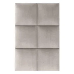 Decoon Coussin mural velours beige - 30 x 30- Panneau Mural Décoratif