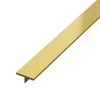 Ilcom Profilé Carrelage<Couvre-joint profilé décoratif Ts en inox rectifié Or satiné - 15mm x 2440mm x 0,65 ep.