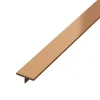 Ilcom Couvre-joint profilé décoratif Ts en inox rectifié Cuivre satiné - 15mm x 2440mm x 0,65 ep.- Profilé Carrelage