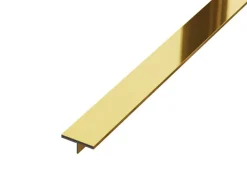 Ilcom Profilé Carrelage<Couvre-joint profilé décoratif Ts en inox rectifié Or poli - 15mm x 2440mm x 0,65 ep.