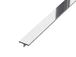 Ilcom Profilé Carrelage<Couvre-joint profilé décoratif Ts en inox rectifié Argent poli - 15mm x 2700mm x 0,65 ep.