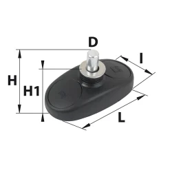 Afbat - Tb Industrie Sas Accesoire Pour Volet<Crapaudine à visser pour portail Ø12mm Afbat noir