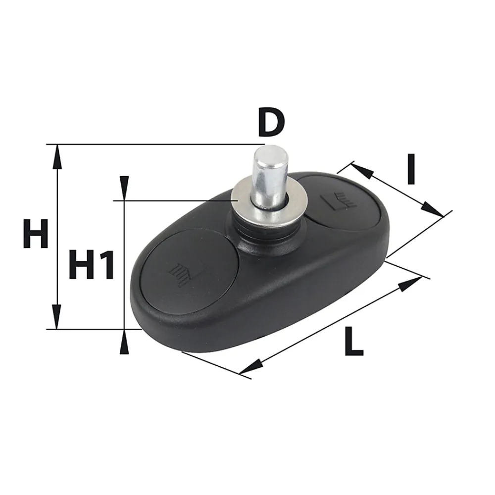 Afbat - Tb Industrie Sas Accesoire Pour Volet<Crapaudine à visser pour portail Ø12mm Afbat noir