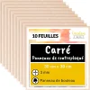 Creative Deco 10 x Contreplaqué Carré 300 x 300 x 3mm (+/-0,5mm) - Bois Brut Bouleau - Panneau Découpe Laser - Pyrogravure Gravure- Panneau Bois, Osb, Mdf