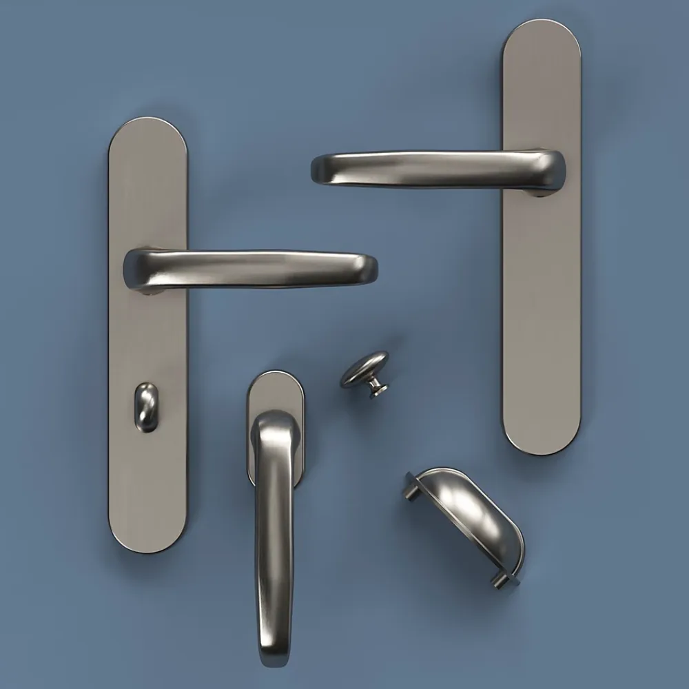 GoodHome Poignée De Fenêtre<Crémone de fenêtre Govlin aluminium gris chromé L.13cm