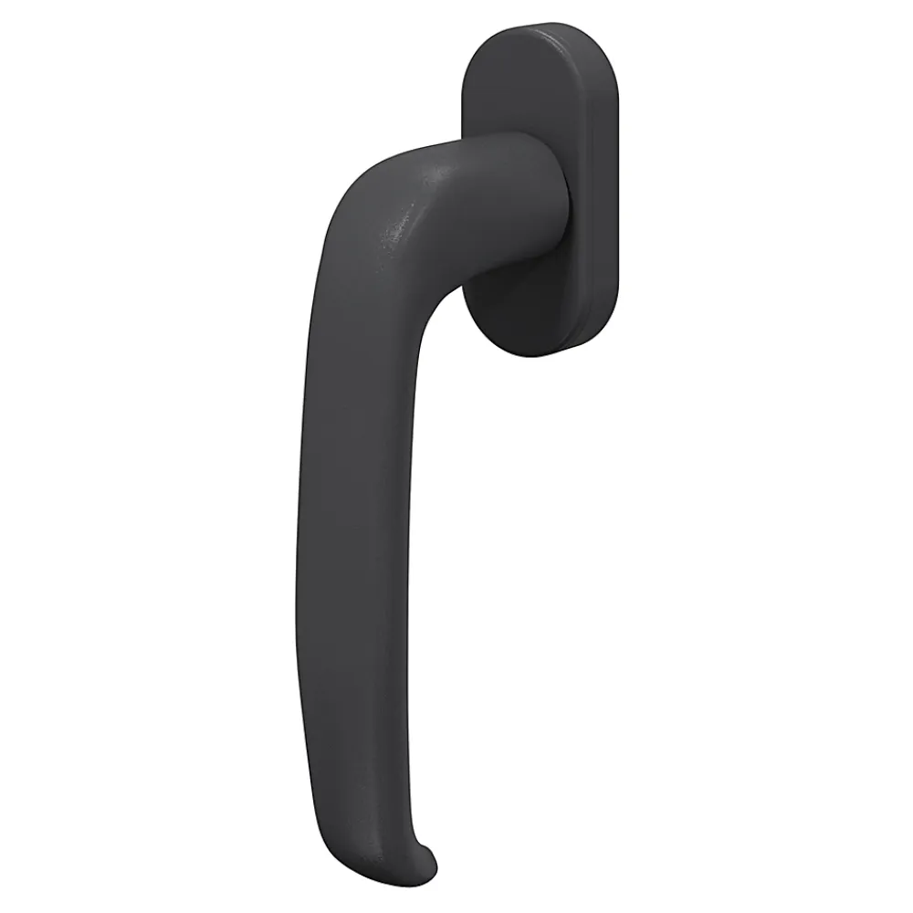 GoodHome Crémone de fenêtre Govlin aluminium noir anthracite L.13cm- Poignée De Fenêtre