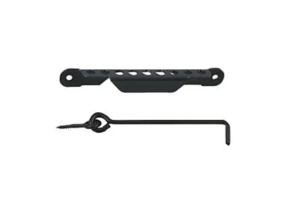 Afbat Crochet crémaillère à vis acier noir 500 mm- Accesoire Pour Volet|Volet Battant