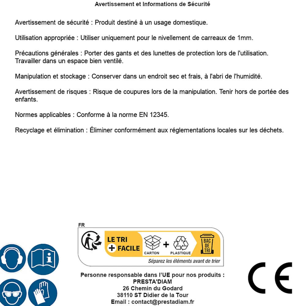 Beast Croisillons Autonivelants 1 mm pour Carreaux 2 à 12,5 mm d'épaisseur - Lot de 100 - Précision et Facilité d'Installation -- Outils Du Carreleur