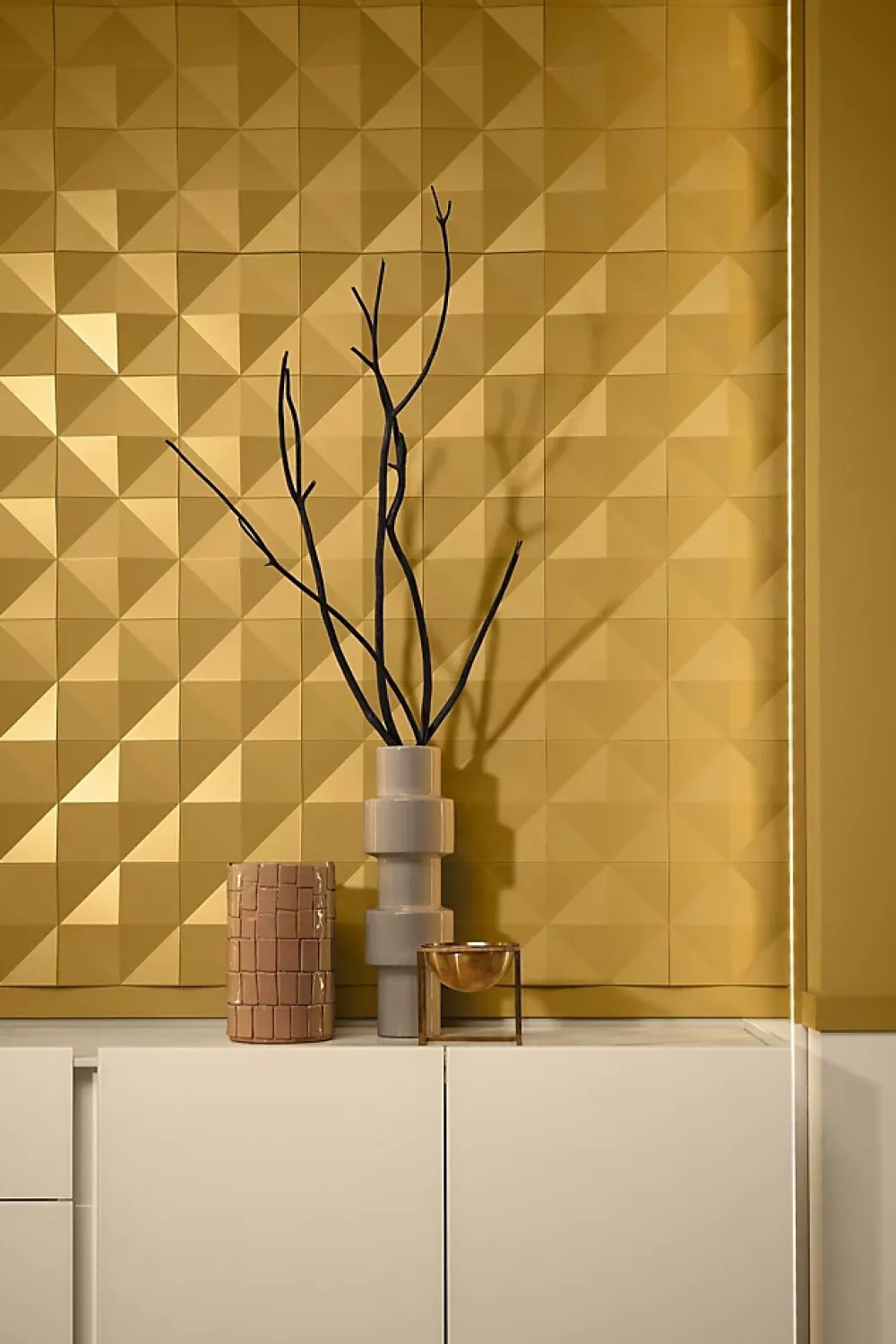 Noel & Marquet Moulure<3d panneau mural NMC ARSTYL PYRAMID Dalle pour mur et plafond Élement décorative