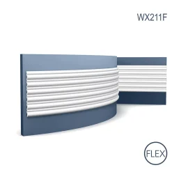 Orac Decor Panneau Mural Décoratif<3d panneau mural WX211F flexible Lambris mural Panneau acoustique Moulure flexible 2 m
