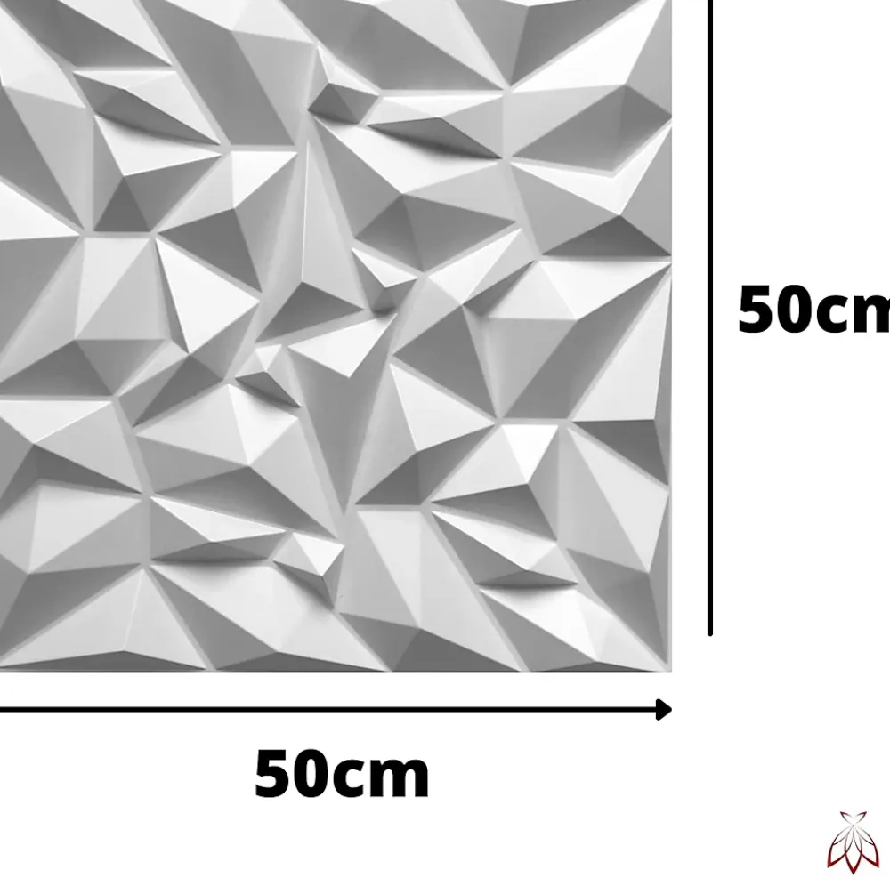 Ikhemalarka 3D PVC panneaux muraux decor gaming chambre mur plafond effet 3D mirror blanc plaques PVC decoration 0.25m²- Panneau Mural Décoratif