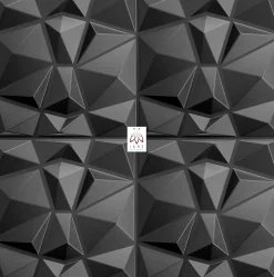 Ikhemalarka Panneau Mural Décoratif<3D PVC panneaux muraux decor gaming chambre mur plafond effet 3D diamant noir plaques PVC decoration 30x30cm 0.09m²