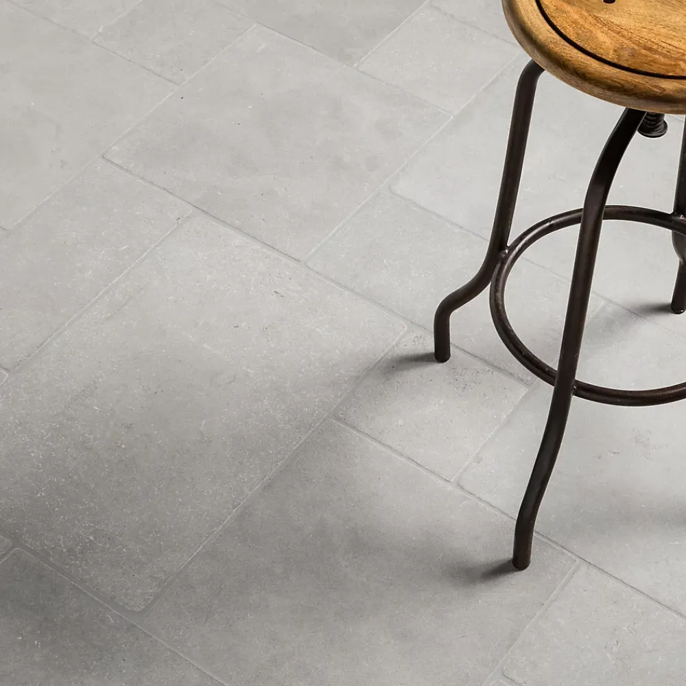 Ro'Ma Nature Carrelage Sol Effet Pierre<Dallage Pierre de l'Atlas Gris Opus 4 x1,5 cm - Intérieur et Extérieur (lot de 1,44 m² soit 2 paquets) -