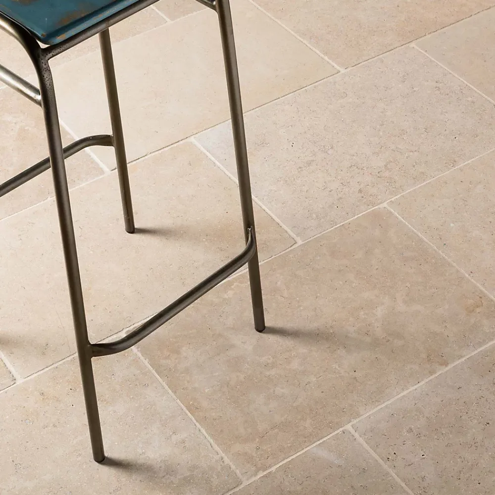 Ro'Ma Nature Carrelage Sol Effet Pierre<Dallage Pierre d'Egypte Beige 60x40x1,5 cm - Intérieur et Extérieur (lot de 1,2 m² soit 5 dalles) -