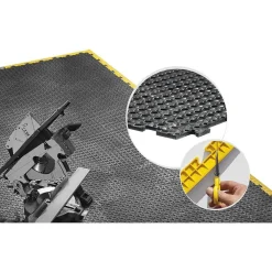 Artplast Dalle Pvc Garage<Dalle clipsable en PVC Motif "grain de riz" - Noir 50 x 50 cm