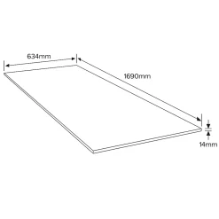 Panneau Bois, Osb, Mdf<Dalle OSB 1 RL4 - 169 x 61 cm, ép.14 mm (vendue à la pièce)