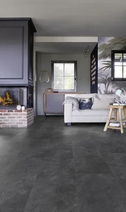 Gerflor Dalle Et Lame Pvc<Dalle PVC à clipser Senso Premium Rigide acoutisque marbre gris foncé 39,9 x 73 cm,