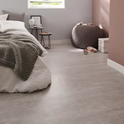 GoodHome Dalle PVC adhésive PopRock Béton gris clair 30 x 60 cm (vendue au carton)- Dalle Et Lame Pvc