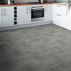 GoodHome Dalle Et Lame Pvc<Dalle PVC clipsable Baila béton gris L. 61 x l. 30.5 cm