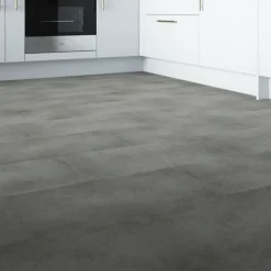 GoodHome Dalle Et Lame Pvc<Dalle PVC clipsable Baila béton gris L. 61 x l. 30.5 cm