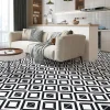 GoodHome Dalle PVC clipsable Baila décor carreaux de ciment NB L. 61 x l. 30.5 cm- Dalle Et Lame Pvc