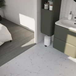 GoodHome Dalle PVC clipsable Mambo 82x42 cm marbre blanc (vendue au carton)- Dalle Et Lame Pvc