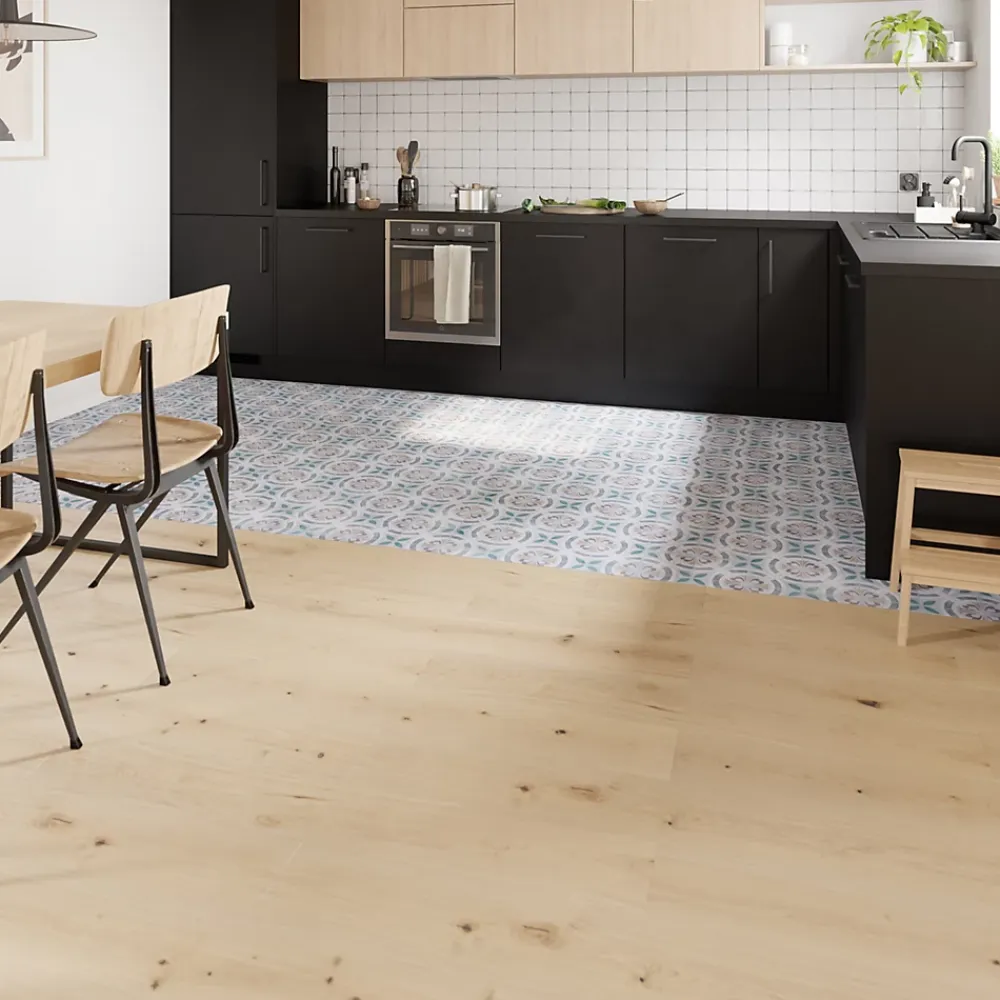 GoodHome Dalle Et Lame Pvc<Dalle PVC clipsable Mambo 63x32 cm décor carreaux ciment multico (vendue au carton)