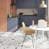 GoodHome Dalle PVC clipsable Mambo 82x42 cm terrazzo (vendue au carton)- Dalle Et Lame Pvc