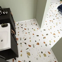 GoodHome Dalle PVC clipsable Mambo 82x42 cm terrazzo (vendue au carton)- Dalle Et Lame Pvc